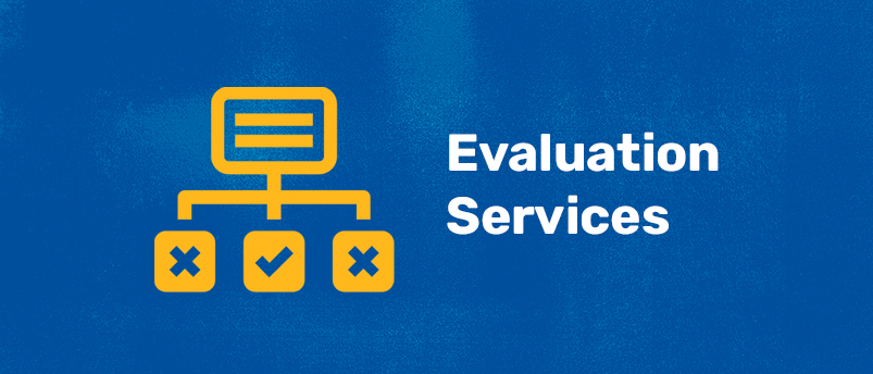 Evaluation Services Icon showing a flowchart